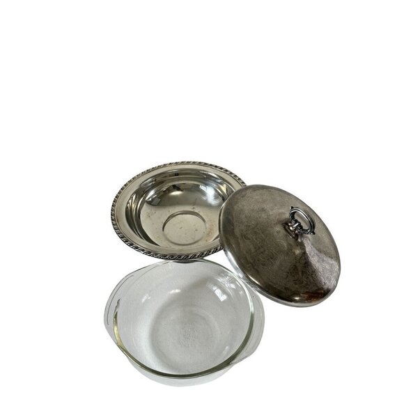 Vintage  Wm. A Rogers 862 Silver Plated Round Serving Bowl Casserole With Lid - Picture 6 of 12
